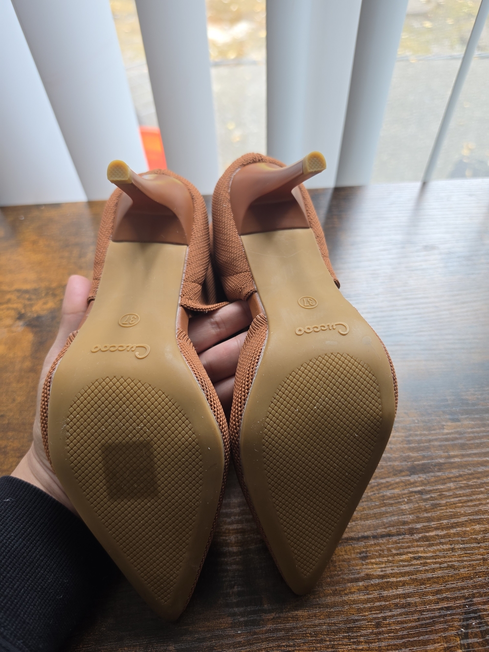 Cuccoo Knit Pointed Toe Cut-Out Bootie Heels - Picture 3 of 8